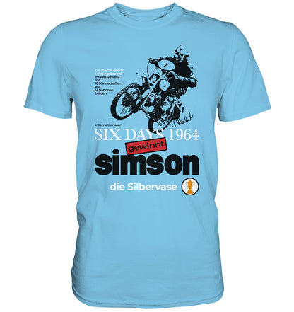 DDR Ostalgie Shirt Unisex • SIMSON GEWINNT SILBERVASE - SIX DAYS 1964