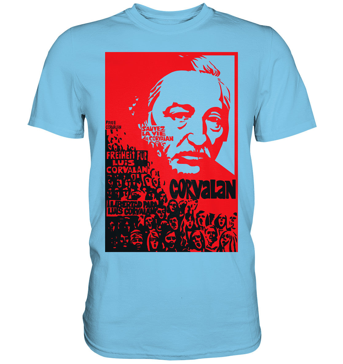 DDR Ostalgie Shirt Unisex • FREIHEIT FÜR LUIS CORVALAN (DDR ORIGINAL-PLAKAT)