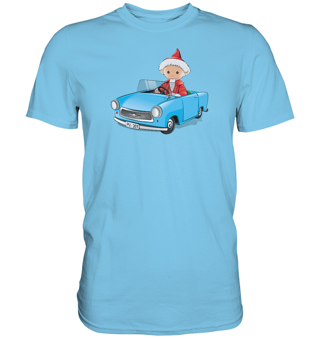 DDR Ostalgie Shirt Unisex • UNSER SANDMÄNNCHEN - TRABI-CRUISER (PU-201)