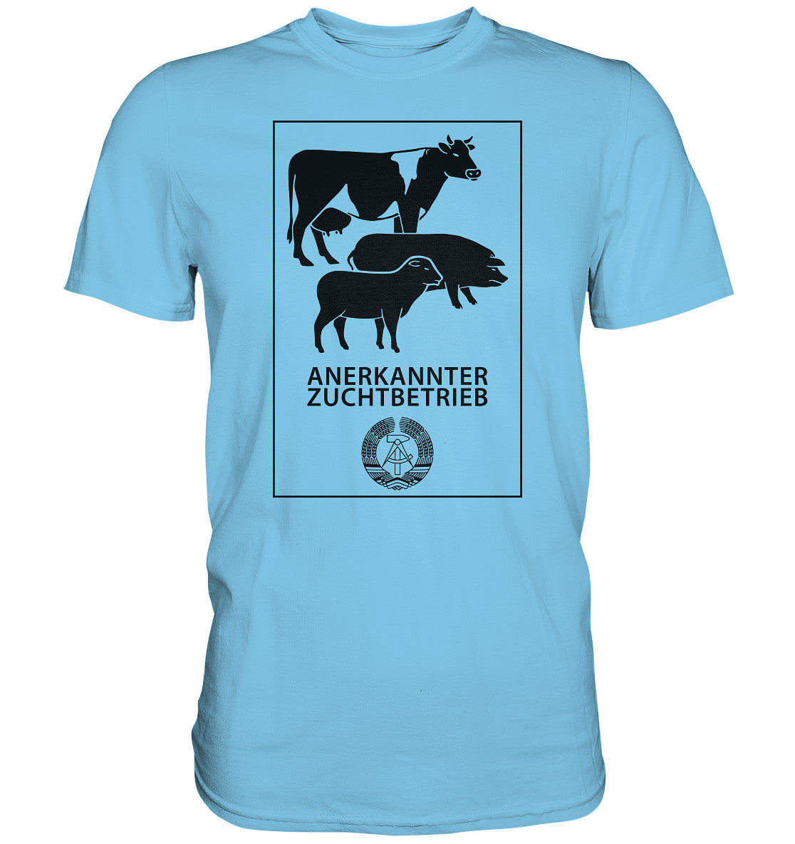 DDR Ostalgie Shirt Unisex • ANERKANNTER ZUCHTBETRIEB (ORIGINALSCHILD)