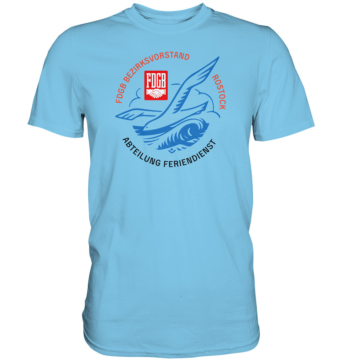 DDR Ostalgie Shirt Unisex • FDGB FERIENDIENST ROSTOCK