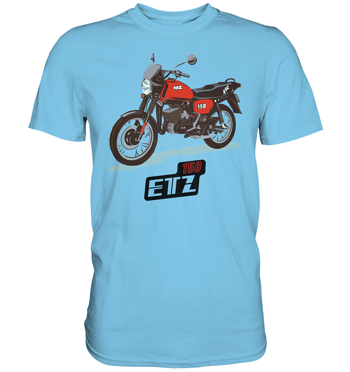 DDR Ostalgie Shirt Unisex • MZ ETZ 150 ROT (ORIGINAL DDR-PLAKAT)