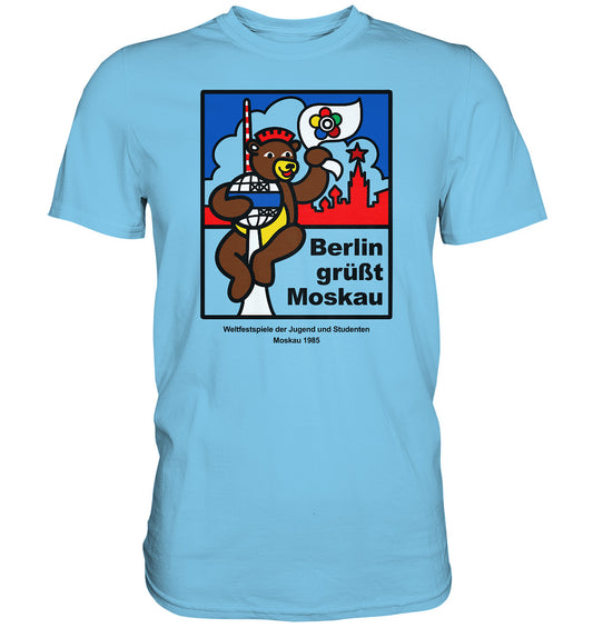 DDR Ostalgie Shirt Unisex • WELTFESTSPIELE DER JUGEND, MOSKAU 1985