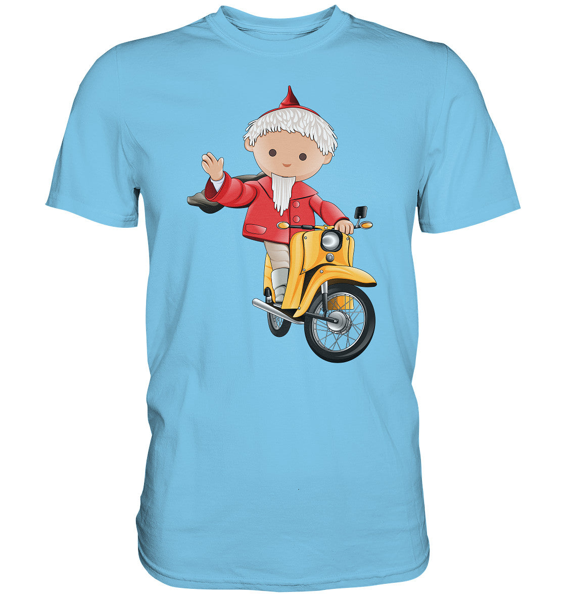 DDR Ostalgie Shirt Unisex • UNSER SANDMÄNNCHEN - AUF DER SCHWALBE - ROT (PU-137, 1973)