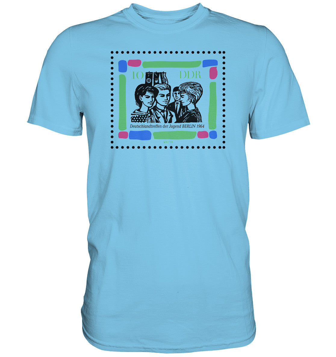 DDR Ostalgie Shirt Unisex • BRIEFMARKE - DEUTSCHLANDTREFFEN DER JUGEND