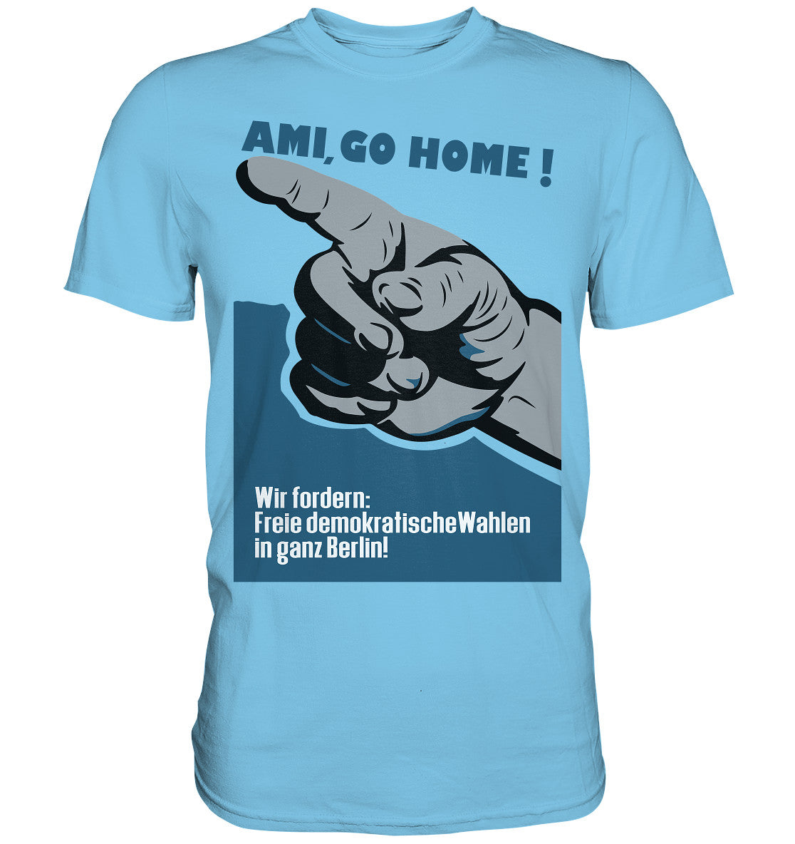 DDR Ostalgie Shirt Unisex • AMI GO HOME! ORIGINALPLAKAT 1950