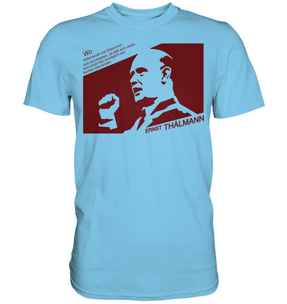 DDR Ostalgie Shirt Unisex • ERNST THÄLMANN - ORIGINAL DDR-PLAKAT