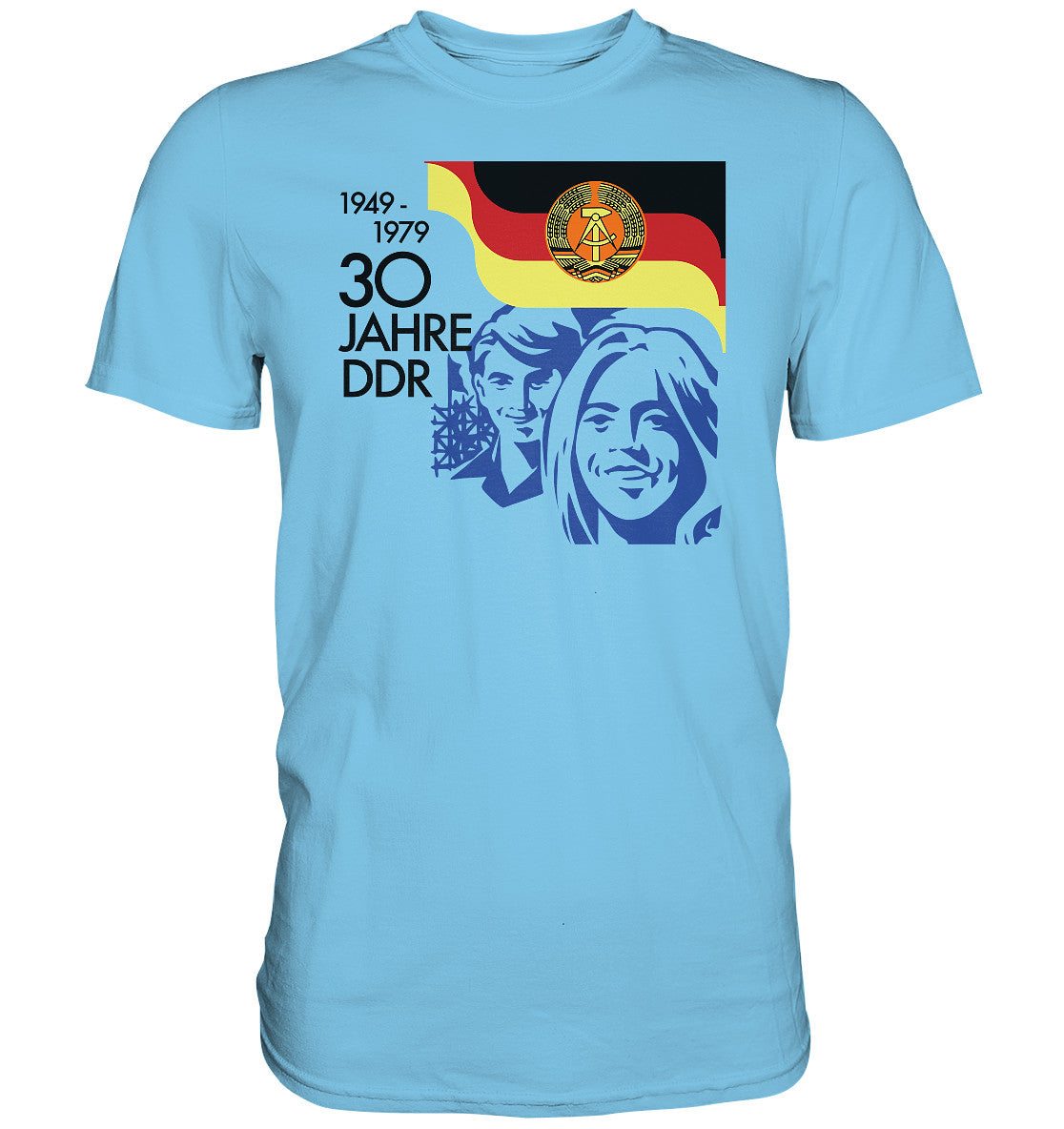 DDR Ostalgie Shirt Unisex • 30 JAHRE DDR - BRIEFMARKE