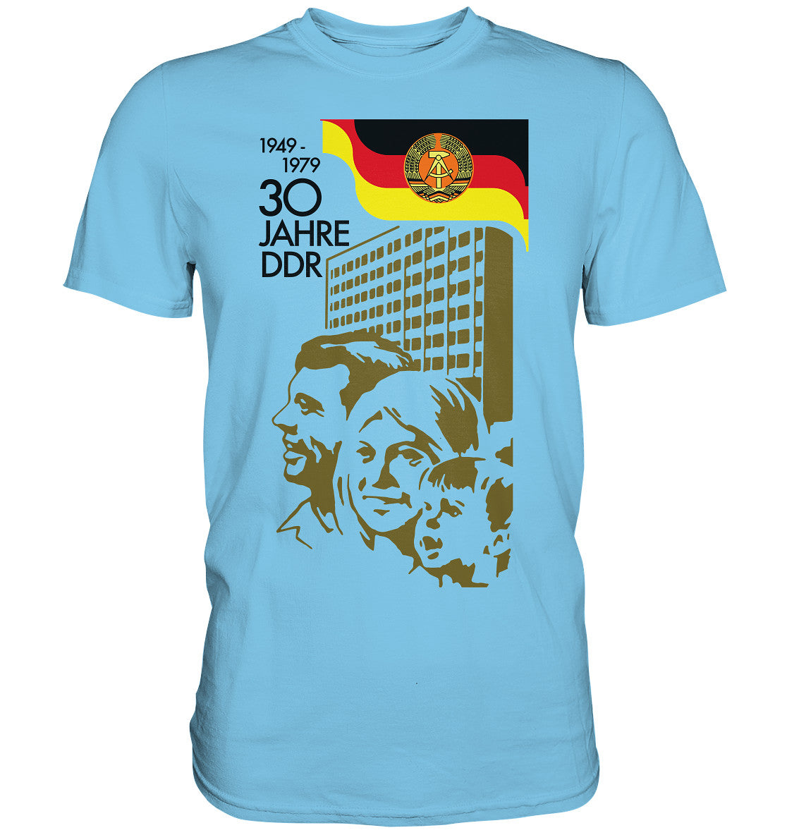 DDR Ostalgie Shirt Unisex • 30 JAHRE DDR - BRIEFMARKE