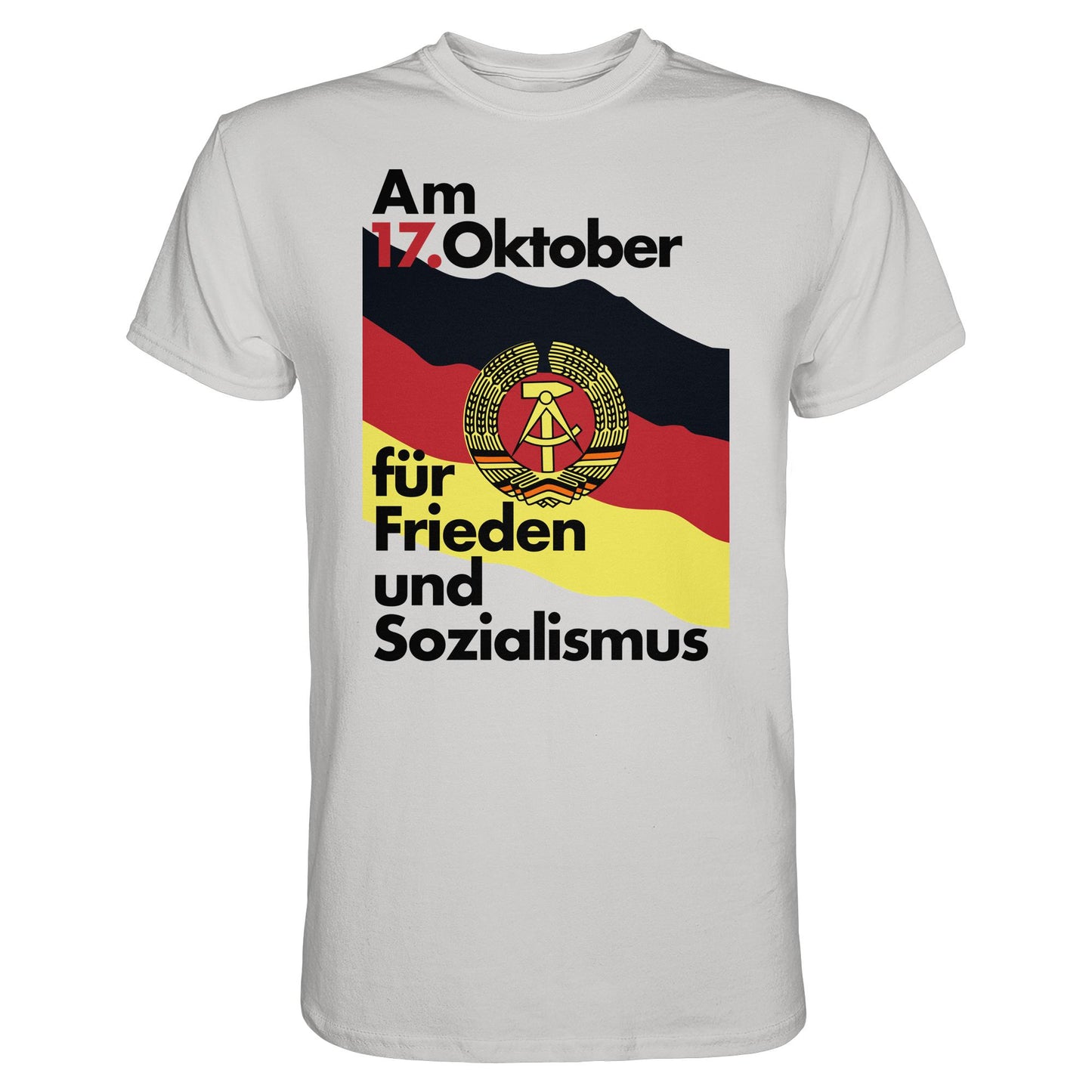 DDR Ostalgie Shirt Unisex • FÜR FRIEDEN UND SOZIALISMUS (ORIGINAL DDR-PLAKAT)