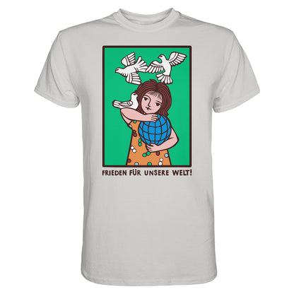 DDR Ostalgie Shirt Unisex • FRIEDEN FÜR UNSERE WELT! (DDR-ORIGINAL-PLAKAT)