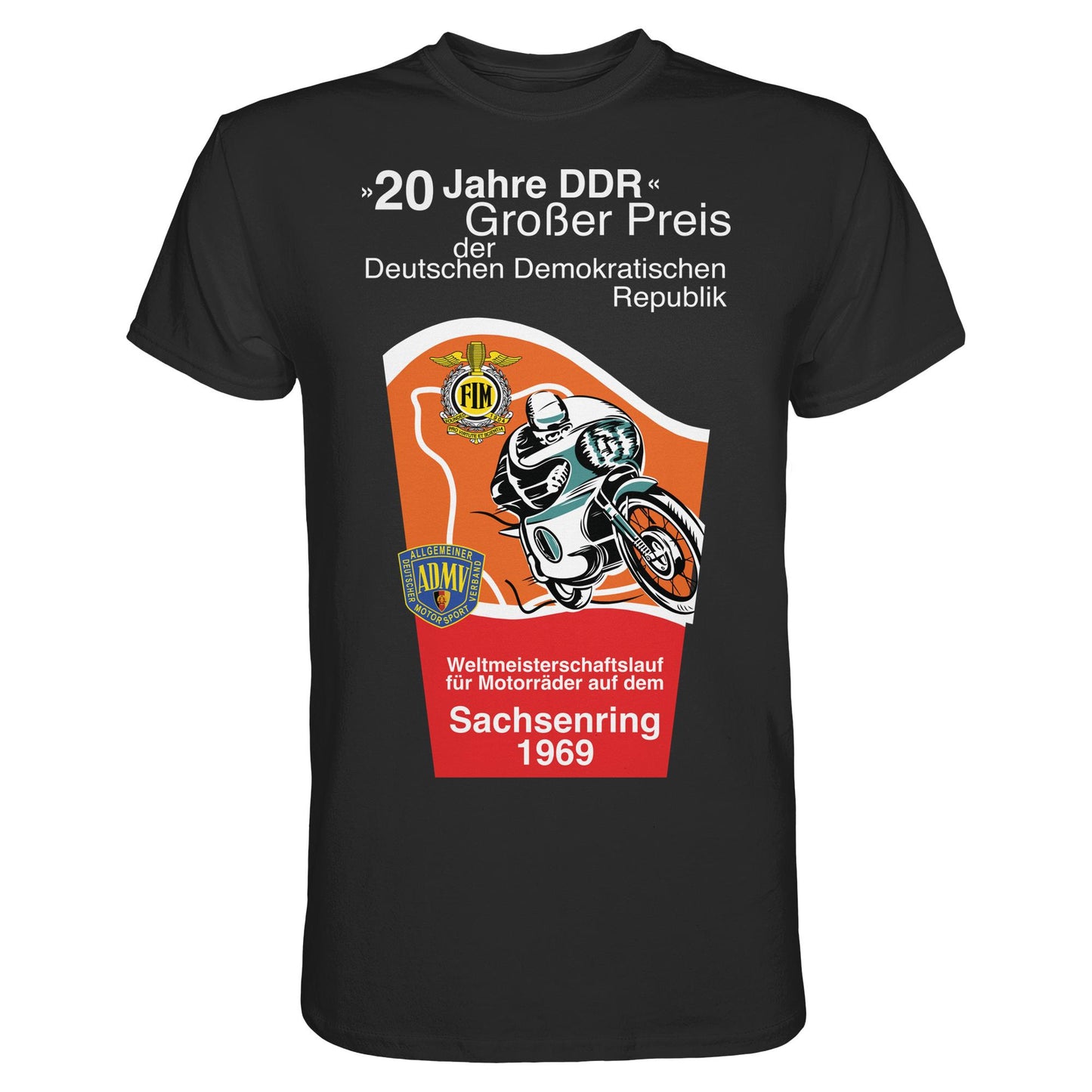 DDR Ostalgie Shirt Unisex • SACHSENRING 1969, WELTMEISTERSCHAFTSLAUF