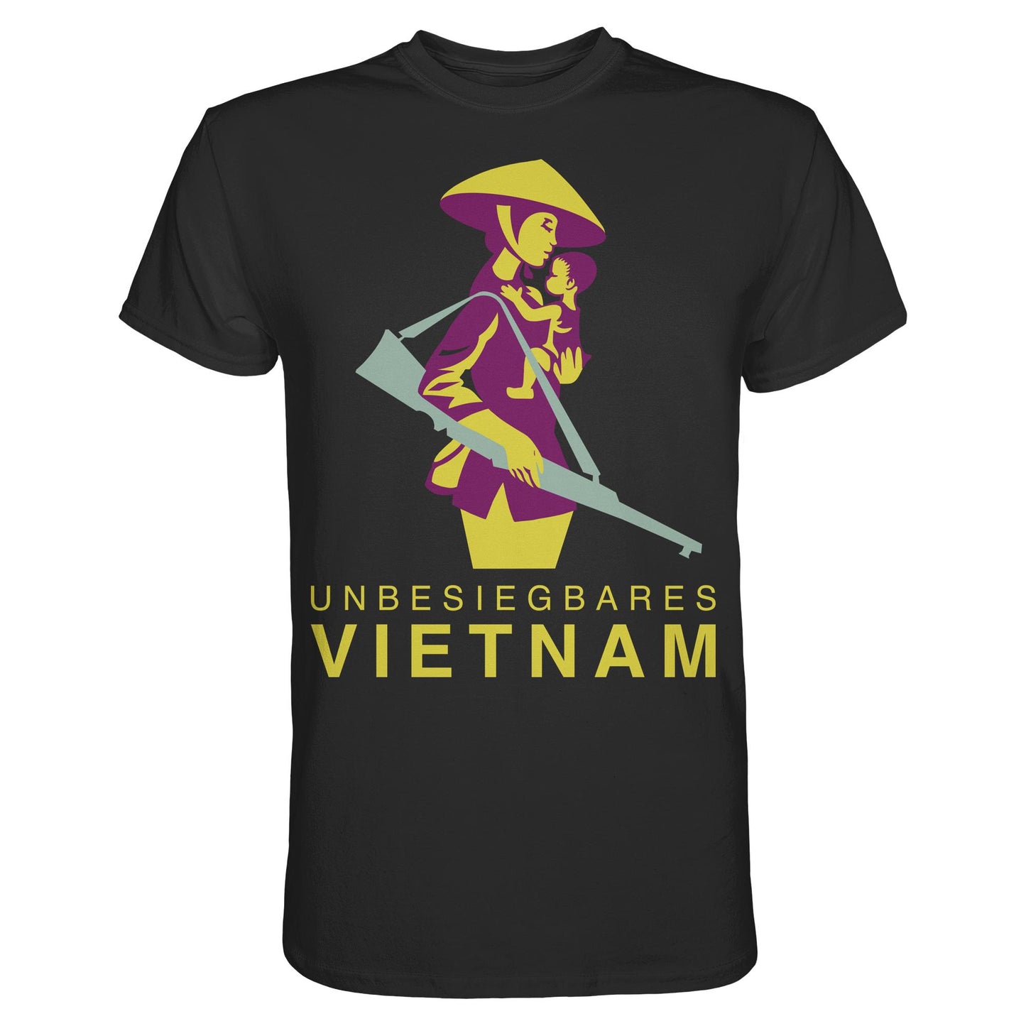 DDR Ostalgie Shirt Unisex • UNBESIEGBARES VIETNAM (DDR-BRIEFMARKE)