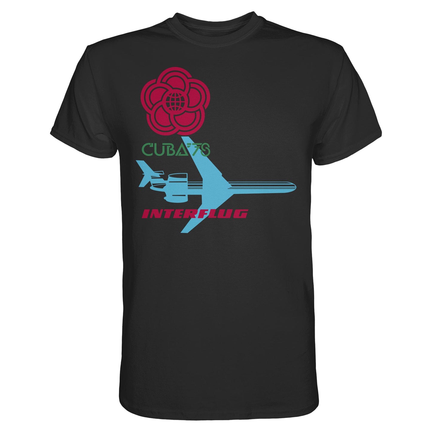 DDR Ostalgie Shirt Unisex • INTERFLUG BERLIN - CUBA WELTFESTSPIELE 1978 (ORIGINAL SONDERSTEMPEL)
