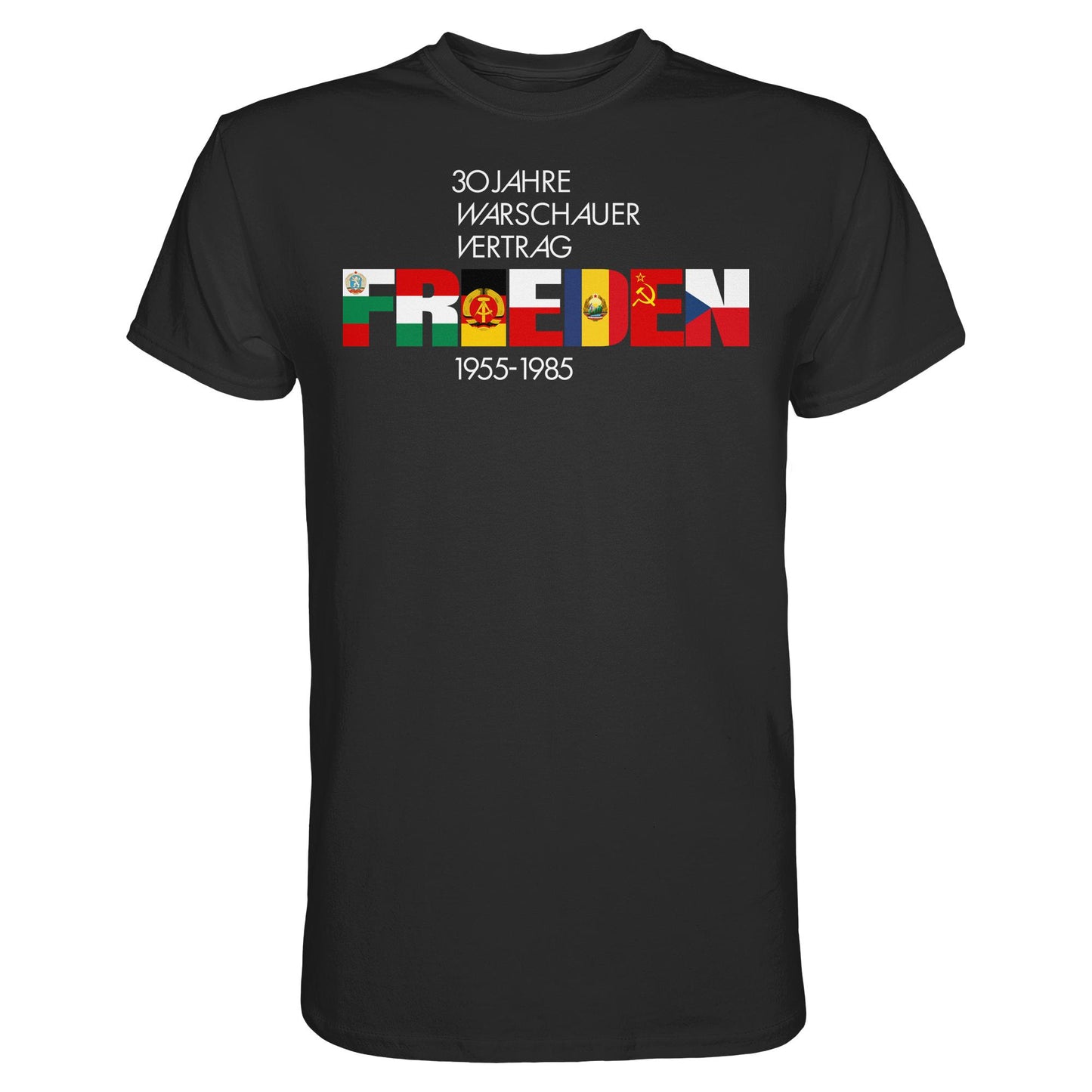 DDR Ostalgie Shirt Unisex • FRIEDEN - 30 JAHRE WARSCHAUER VERTRAG (DDR-BRIEFMARKE)