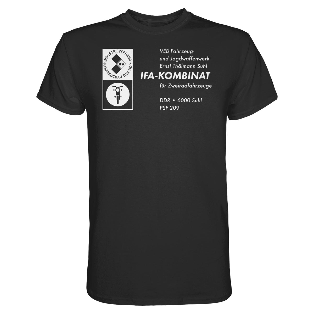 DDR Ostalgie Shirt Unisex • VEB FAHRZEUG- UND JAGDWAFFENWERK ERNST THÄLMANN SUHL