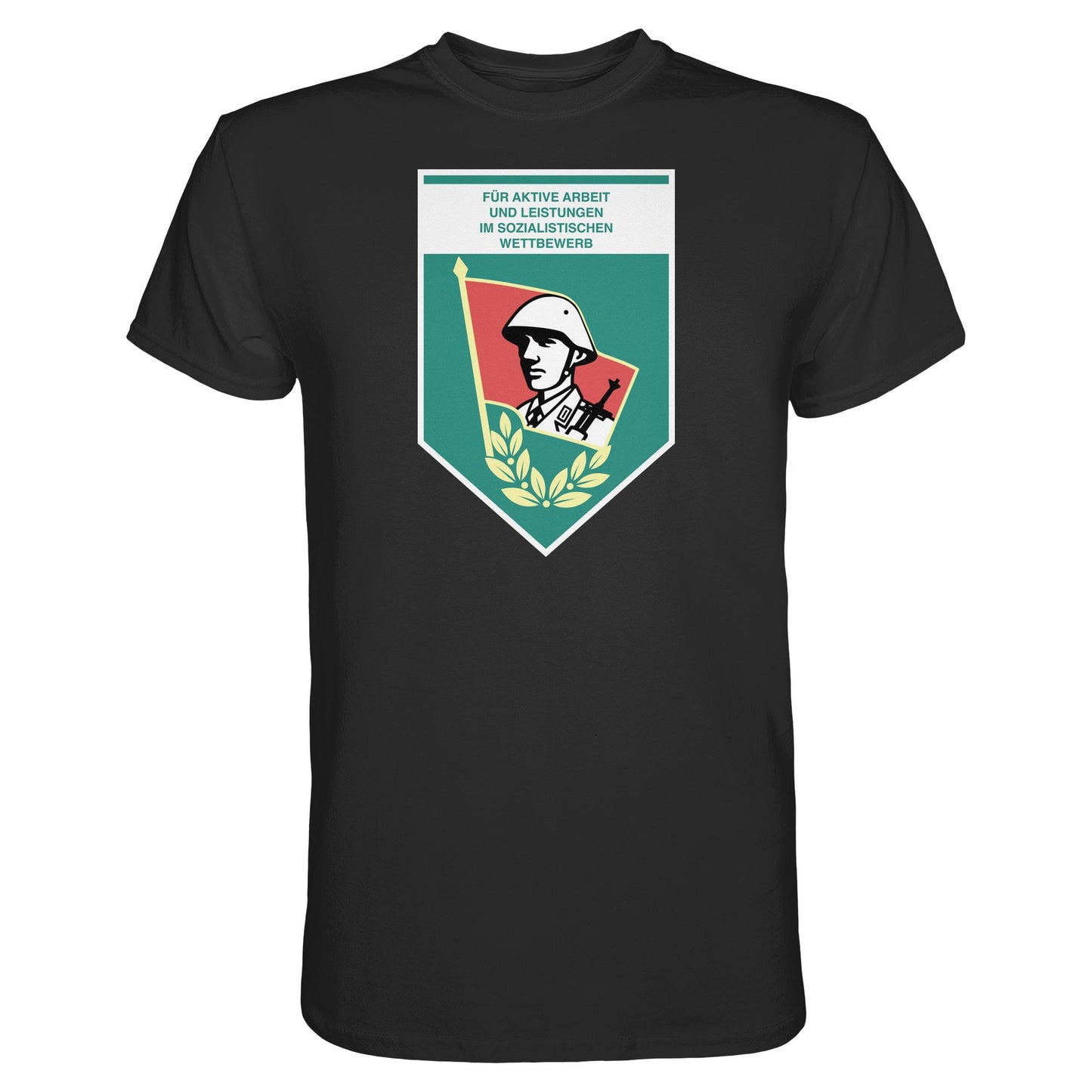 DDR Ostalgie Shirt Unisex • FÜR AKTIVE LEISTUNG UND ARBEIT (ORIGINAL WIMPEL)