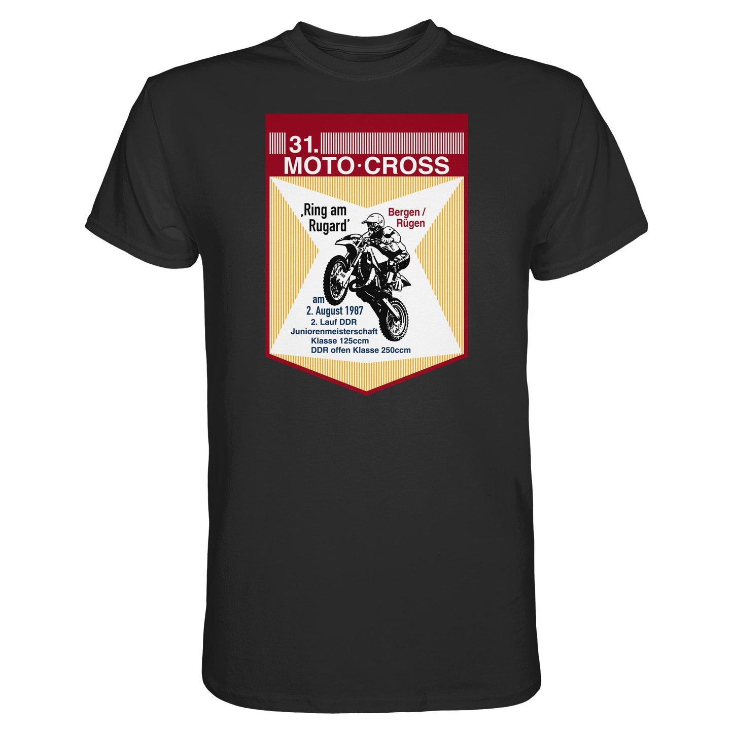 DDR Ostalgie Shirt Unisex • 31. MOTO-CROSS DDR-MEISTERSCHAFT - 1987 BERGEN RÜGEN