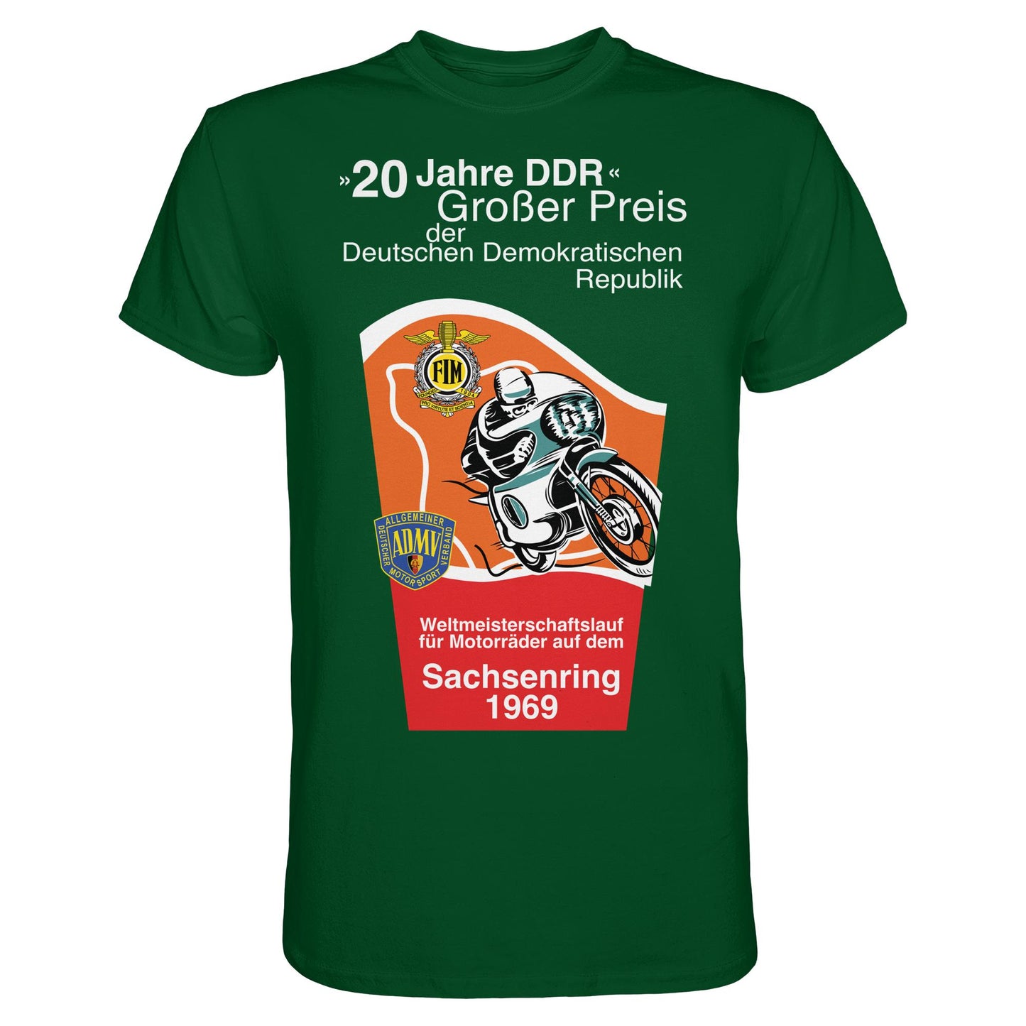 DDR Ostalgie Shirt Unisex • SACHSENRING 1969, WELTMEISTERSCHAFTSLAUF