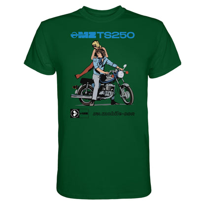 DDR Ostalgie Shirt Unisex • MZ TS 250 BLAU (ORIGINAL DDR-PLAKAT)