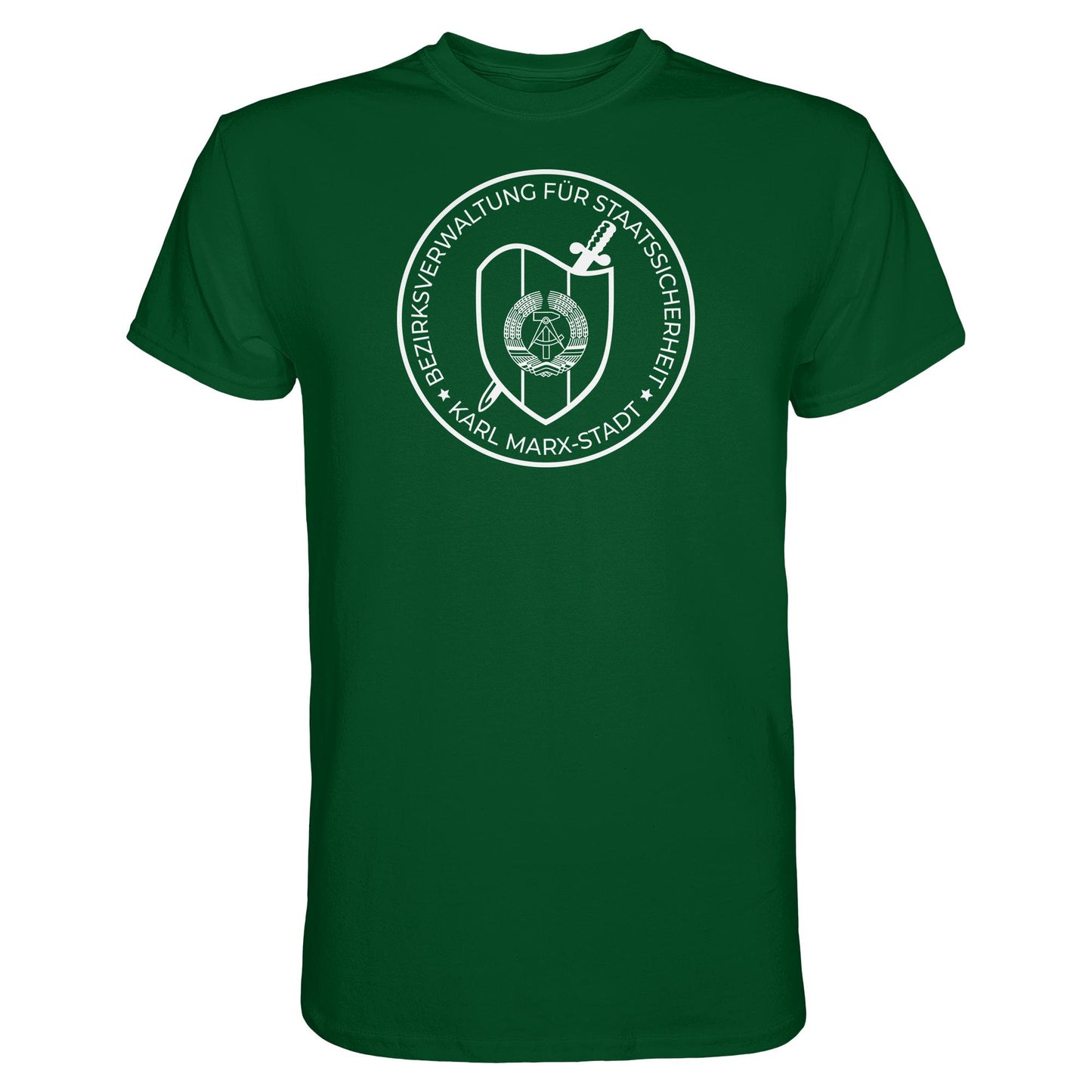 DDR Ostalgie Shirt Unisex • BEZIRKSVERWALTUNG STAATSSICHERHEIT KARL MARX STADT