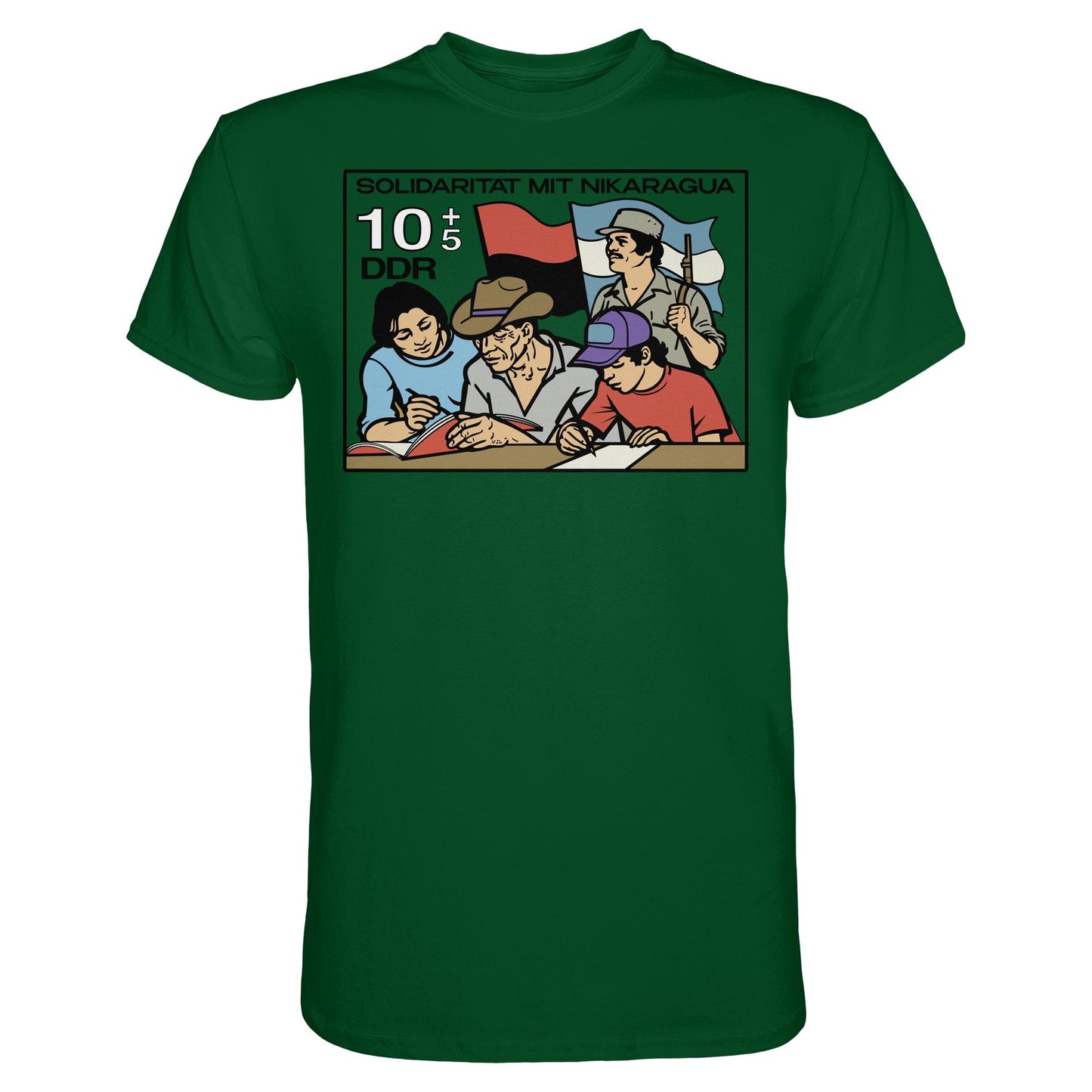 DDR Ostalgie Shirt Unisex • SOLIDARITÄT MIT NIKARAGUA (DDR-BRIEFMARKE)