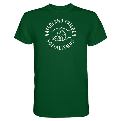 DDR Ostalgie Shirt Unisex • VATERLAND FRIEDEN SOZIALISMUS (DDR LOGO)