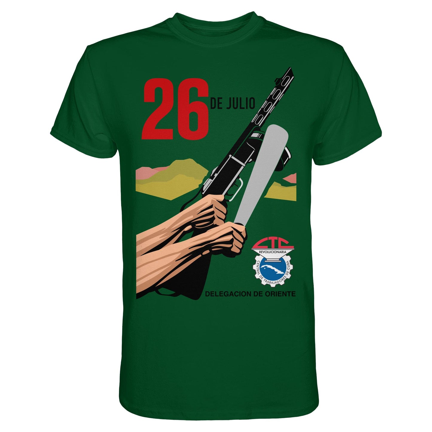 DDR Ostalgie Shirt Unisex • BEWEGUNG DES 26. JULI, KUBA (ORIGINAL POSTER)