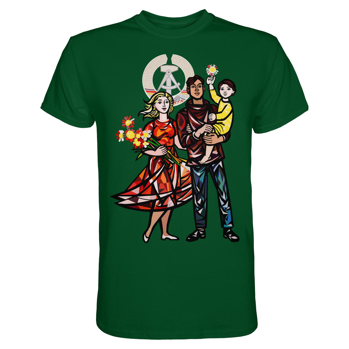 DDR Ostalgie Shirt Unisex • WALTER WOMACKA - UNSERE FAMILIE (STAATSRATSGEBÄUDE, Aus der Geschichte der Deutschen Arbeiterbewegung, 1964)