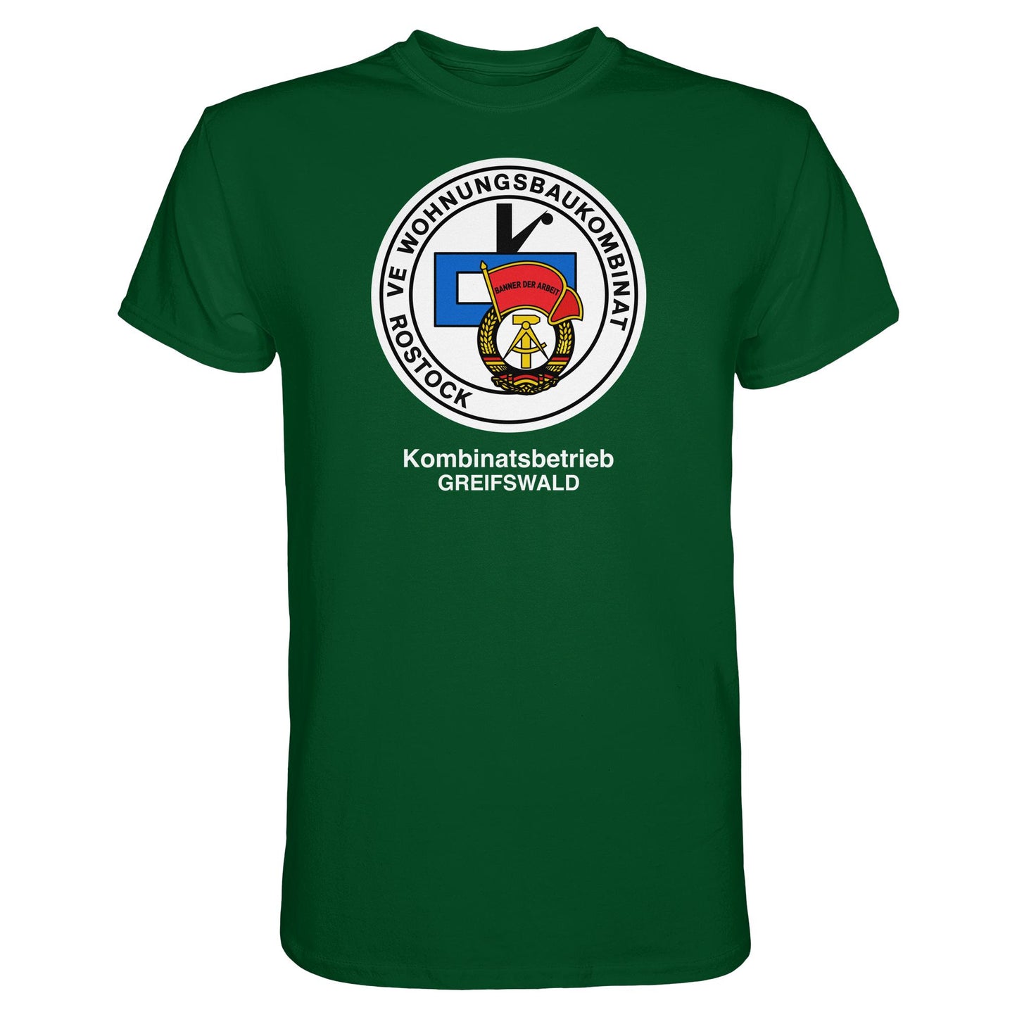 DDR Ostalgie Shirt Unisex • VE WOHNUNGSBAUKOMBINAT ROSTOCK - GREIFSWALD