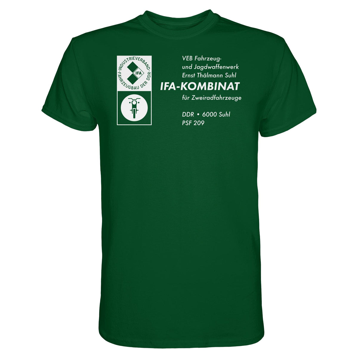 DDR Ostalgie Shirt Unisex • VEB FAHRZEUG- UND JAGDWAFFENWERK ERNST THÄLMANN SUHL