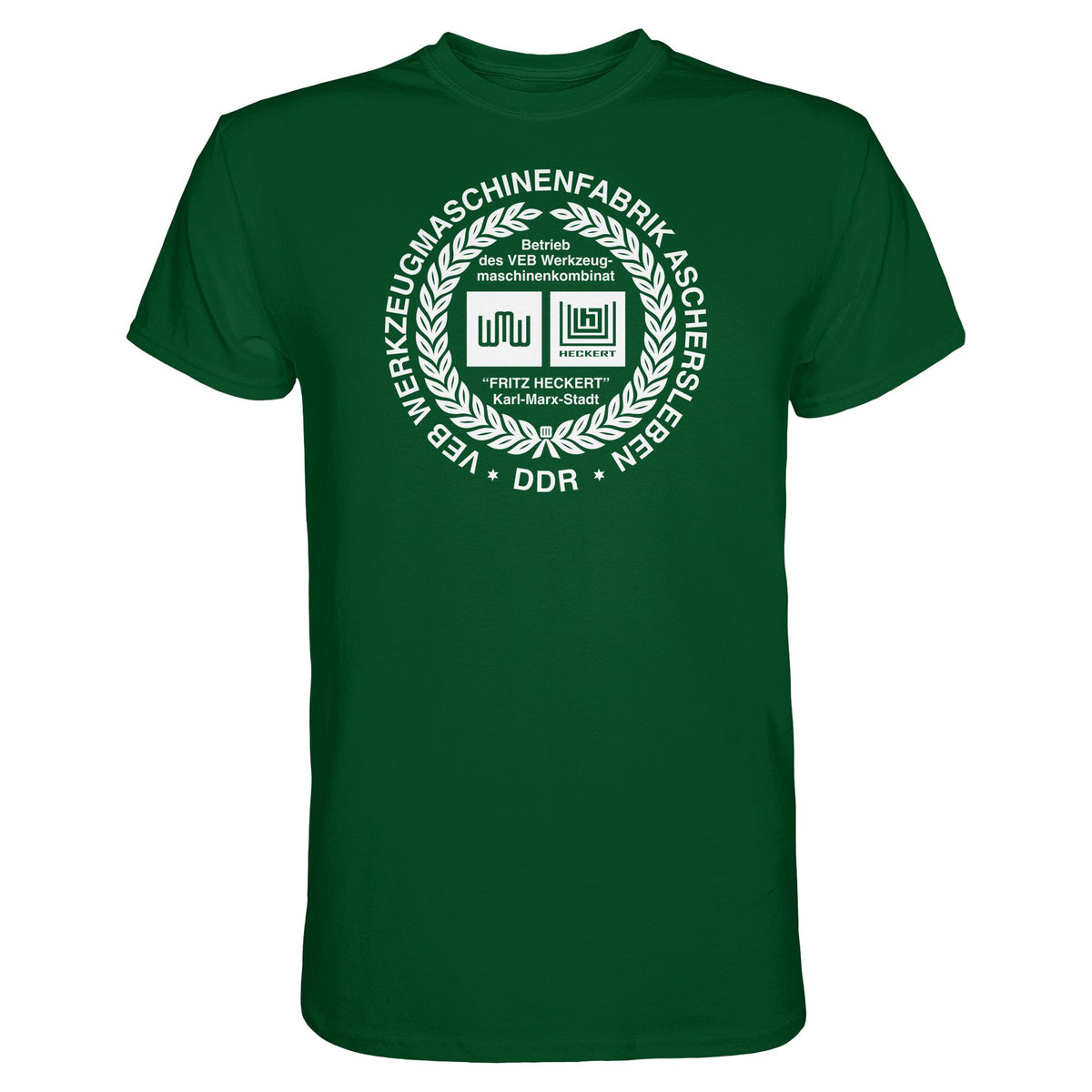 DDR Ostalgie Shirt Unisex • VEB WERKZEUGMASCHINENKOMBINAT FRITZ HECKERT - ASCHERSLEBEN