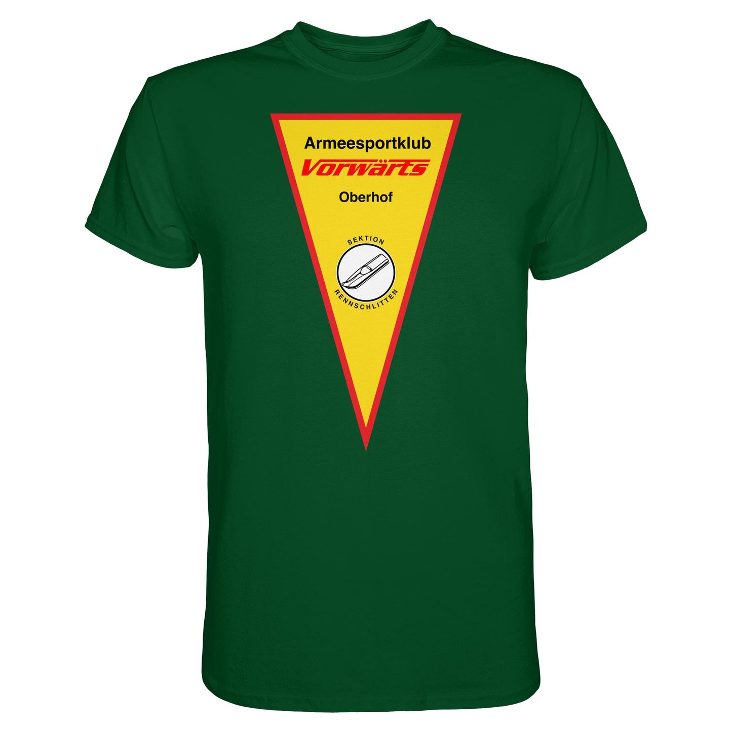 DDR Ostalgie Shirt Unisex • ARMEESPORTKLUB VORWÄRTS OBERHOF - RENNSCHLITTEN