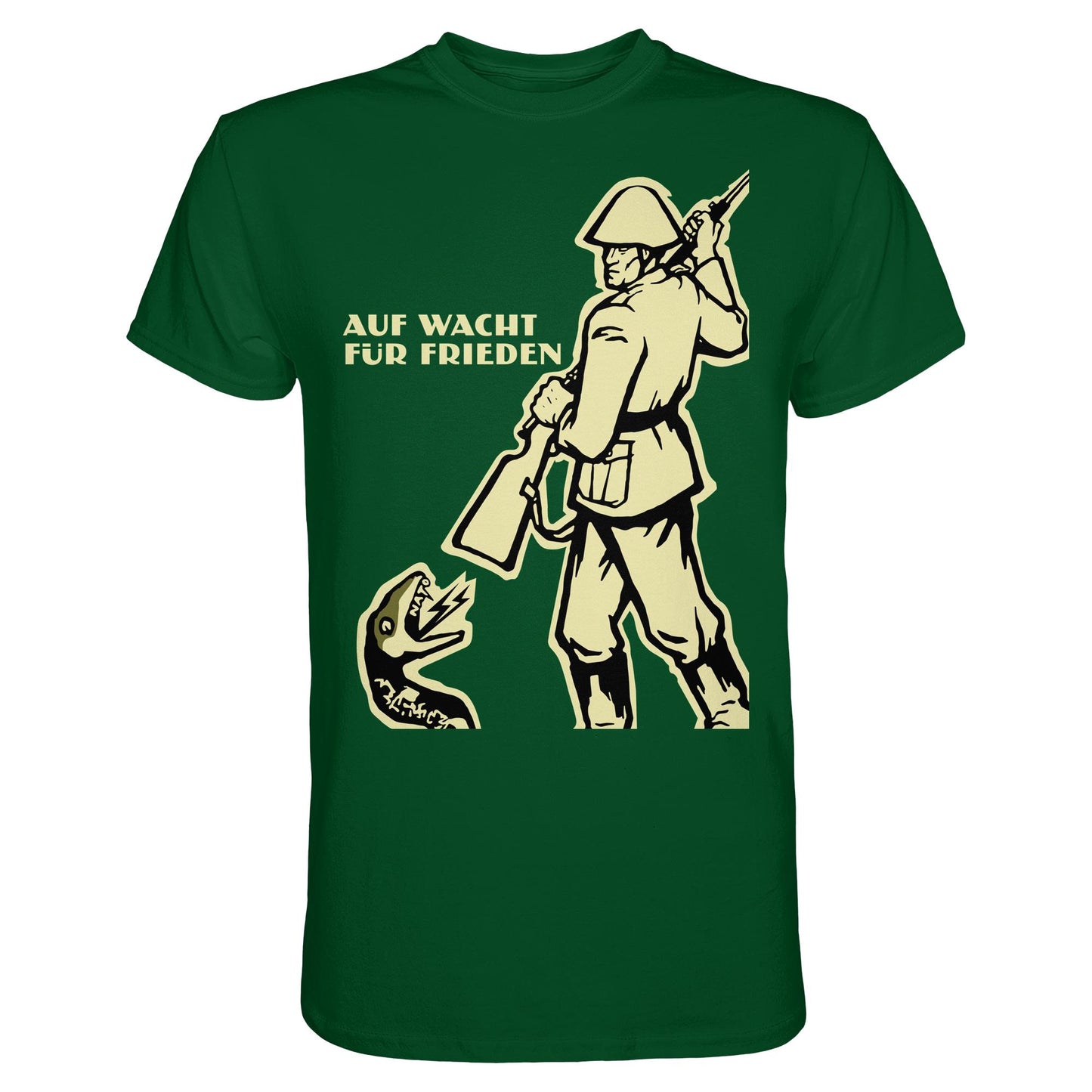 DDR Ostalgie Shirt Unisex • NVA - AUF WACHT FÜR FRIEDEN, ANTI-NATO (ORIGINAL PLAKAT)