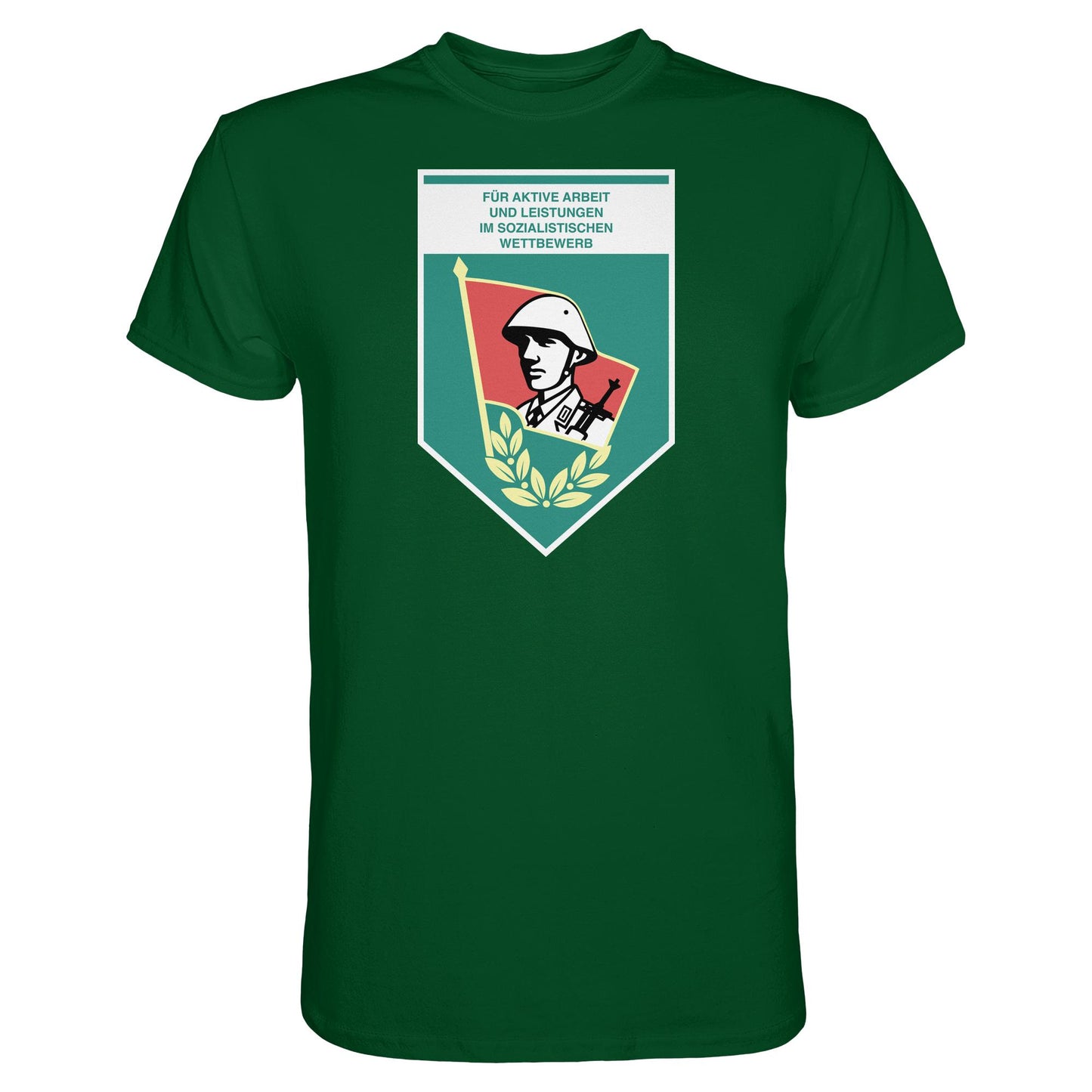 DDR Ostalgie Shirt Unisex • FÜR AKTIVE LEISTUNG UND ARBEIT (ORIGINAL WIMPEL)