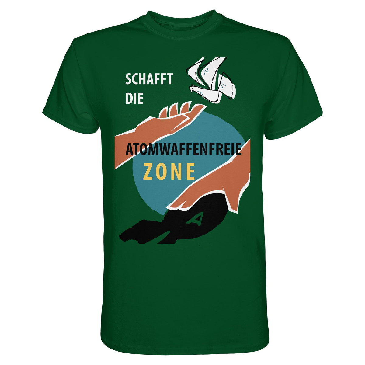 DDR Ostalgie Shirt Unisex • SCHAFFT DIE ATOMWAFFENFREIE ZONE (ORIGINAL-PLAKAT)
