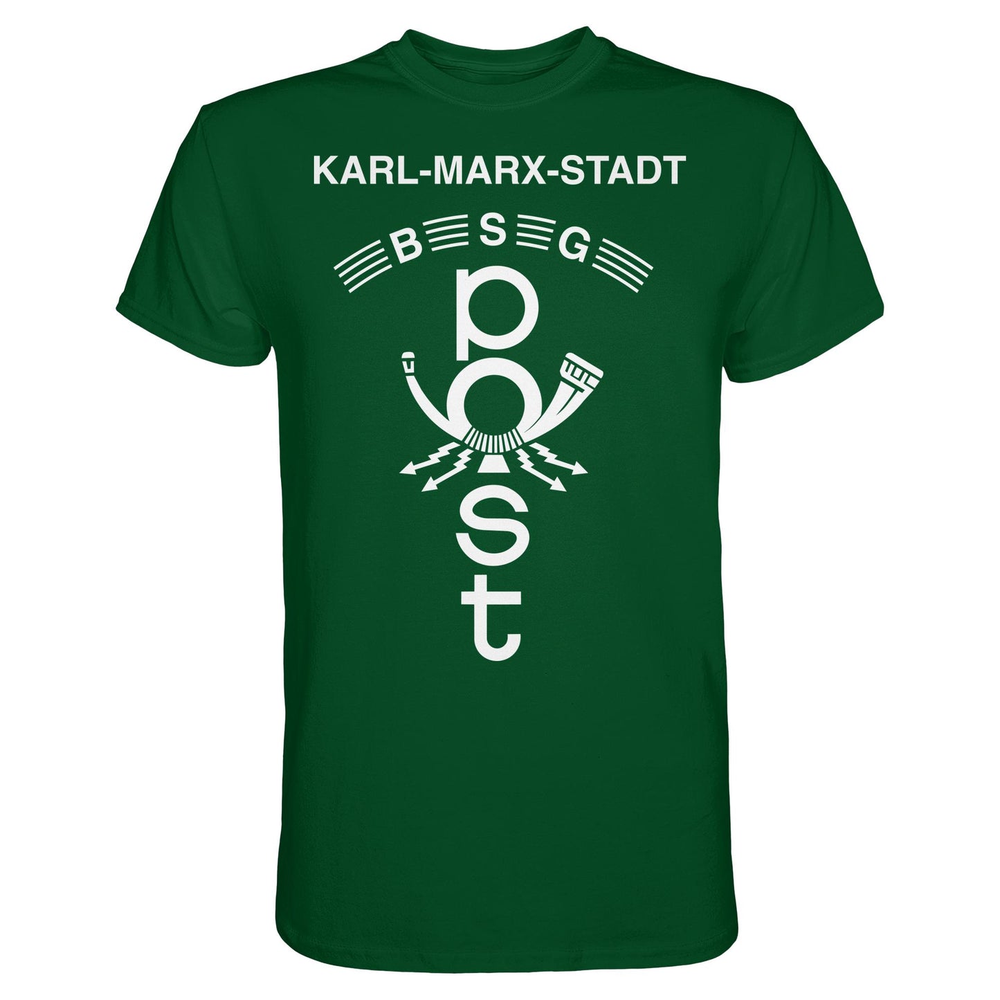 DDR Ostalgie Shirt Unisex • BSG POST KARL-MARX-STADT (ORIGINAL WIMPEL)