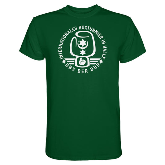DDR Ostalgie Shirt Unisex • INTERNATIONALES BOXTURNIER HALLE - DBV DER DDR