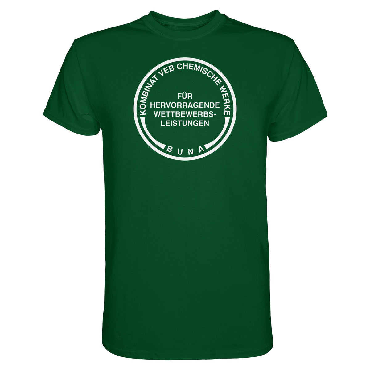 DDR Ostalgie Shirt Unisex • KOMBINAT BUNA - FÜR HERVORRAGENDE LEISTUNGEN (ORIGINAL-MÜNZE)