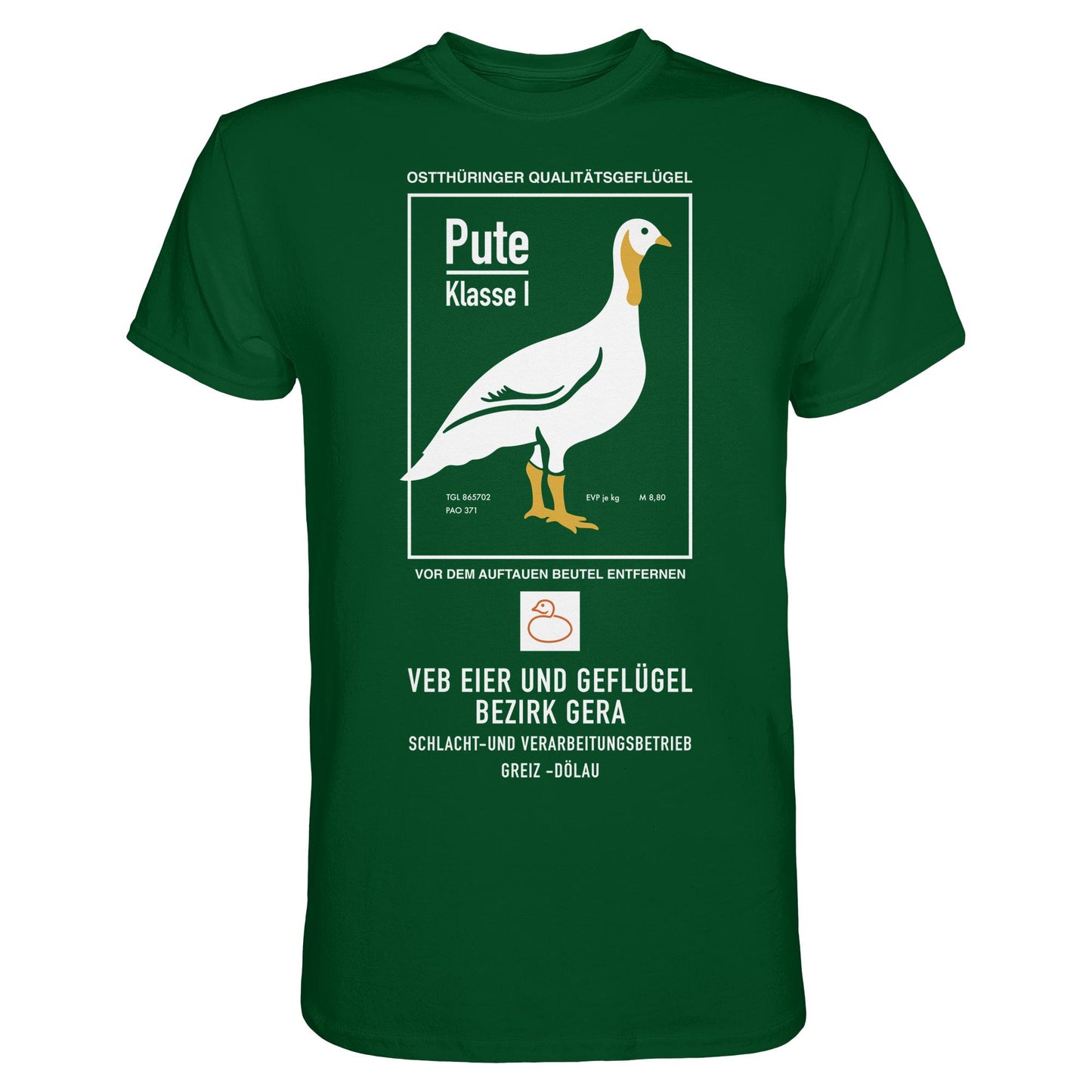 DDR Ostalgie Shirt Unisex • PUTE KLASSE 1 - VEB EIER UND GEFLÜGEL GERA