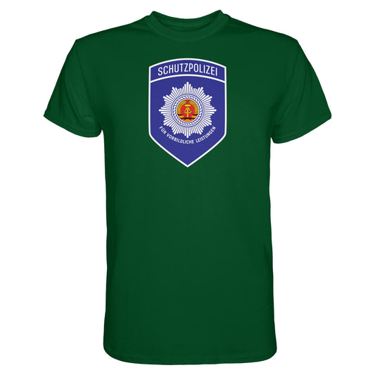DDR Ostalgie Shirt Unisex • SCHUTZPOLIZEI - FÜR VORBILDLICHE LEISTUNGEN (ORIGINAL-AUFNÄHER)