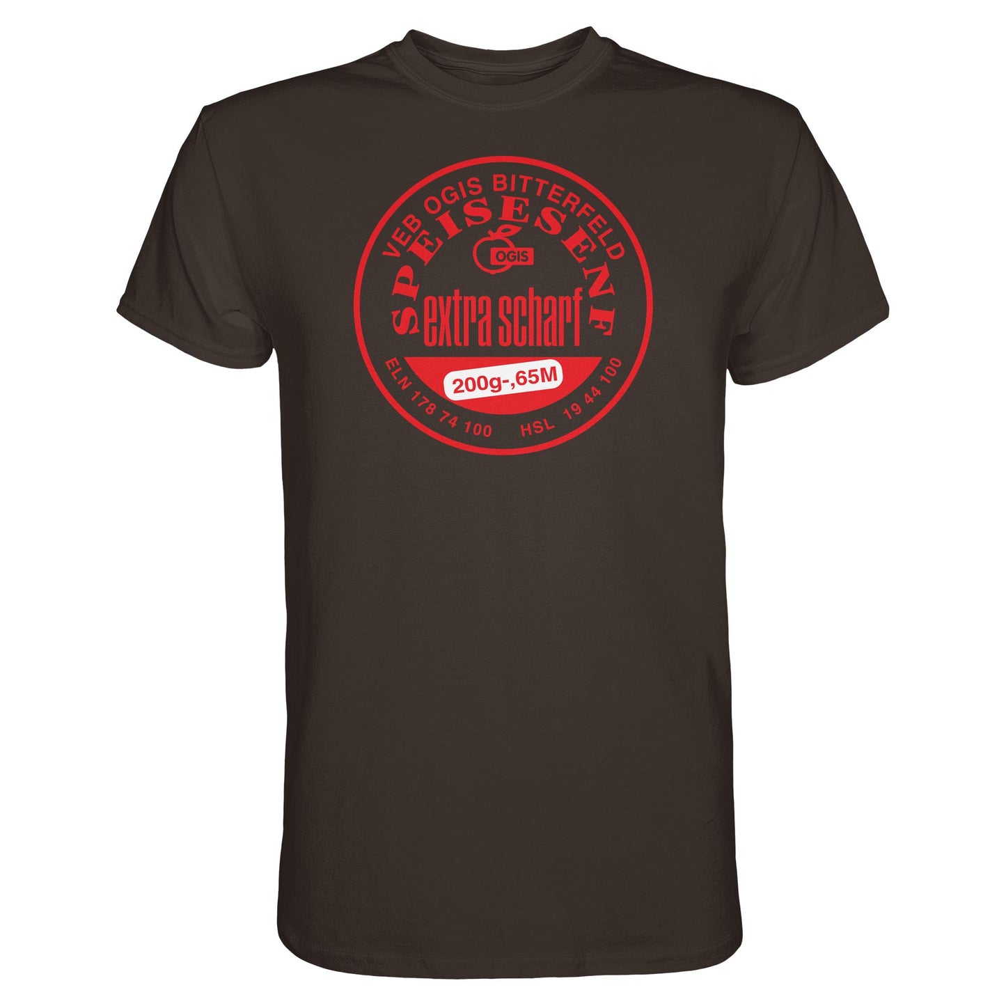 DDR Ostalgie Shirt Unisex • VEB OGIS BITTERFELD - SPEISESENF EXTRASCHARF