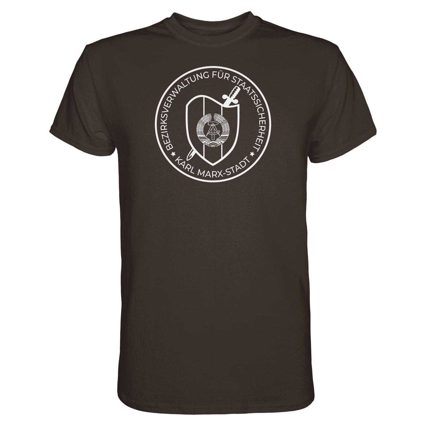 DDR Ostalgie Shirt Unisex • BEZIRKSVERWALTUNG STAATSSICHERHEIT KARL MARX STADT