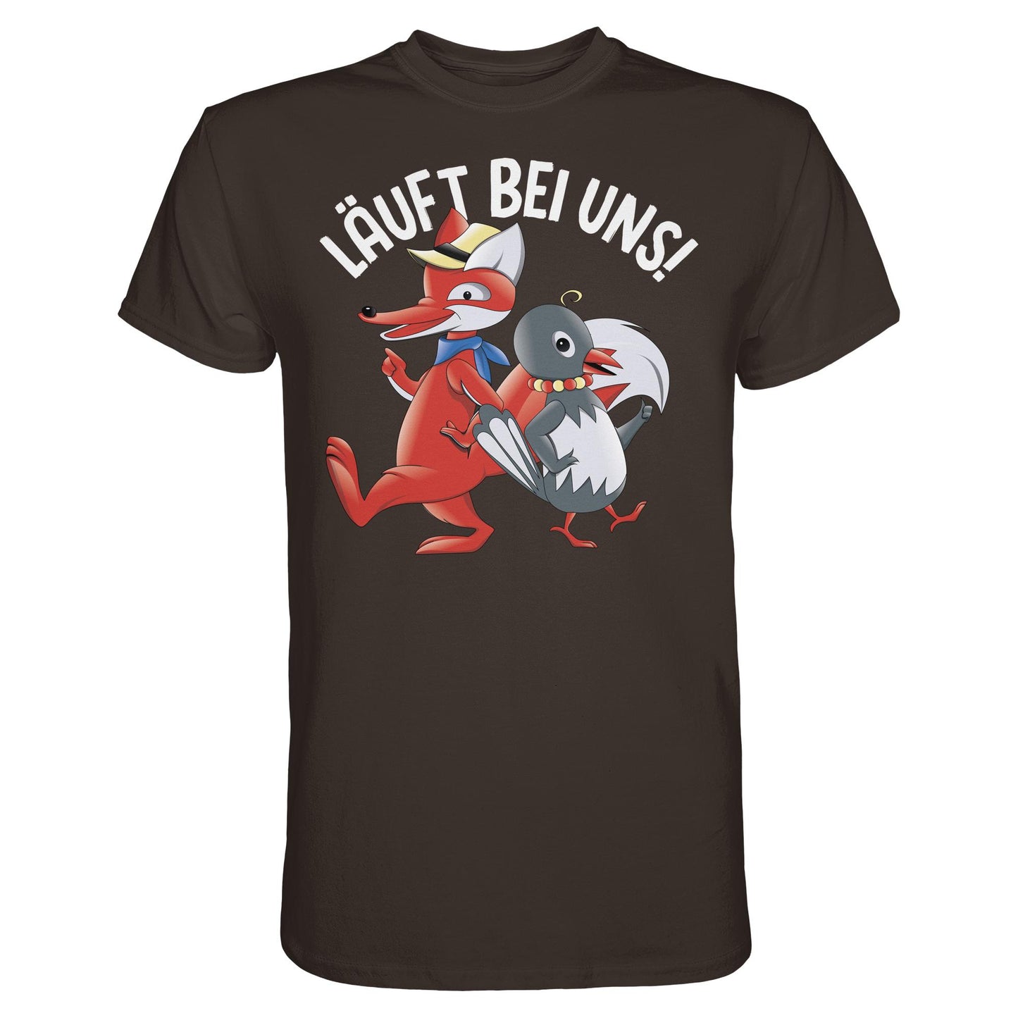DDR Ostalgie Shirt Unisex • UNSER SANDMÄNNCHEN - HERR FUCHS & FRAU ELSTER, LÄUFT BEI UNS!