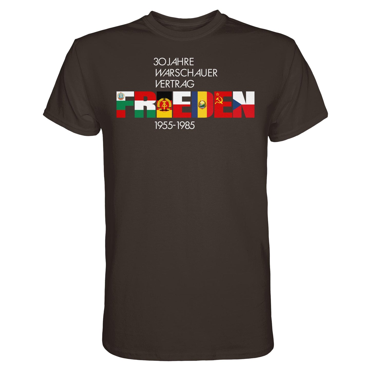 DDR Ostalgie Shirt Unisex • FRIEDEN - 30 JAHRE WARSCHAUER VERTRAG (DDR-BRIEFMARKE)