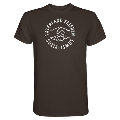 DDR Ostalgie Shirt Unisex • VATERLAND FRIEDEN SOZIALISMUS (DDR LOGO)