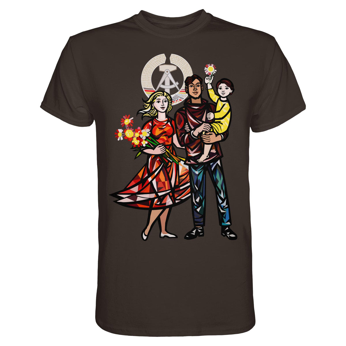 DDR Ostalgie Shirt Unisex • WALTER WOMACKA - UNSERE FAMILIE (STAATSRATSGEBÄUDE, Aus der Geschichte der Deutschen Arbeiterbewegung, 1964)