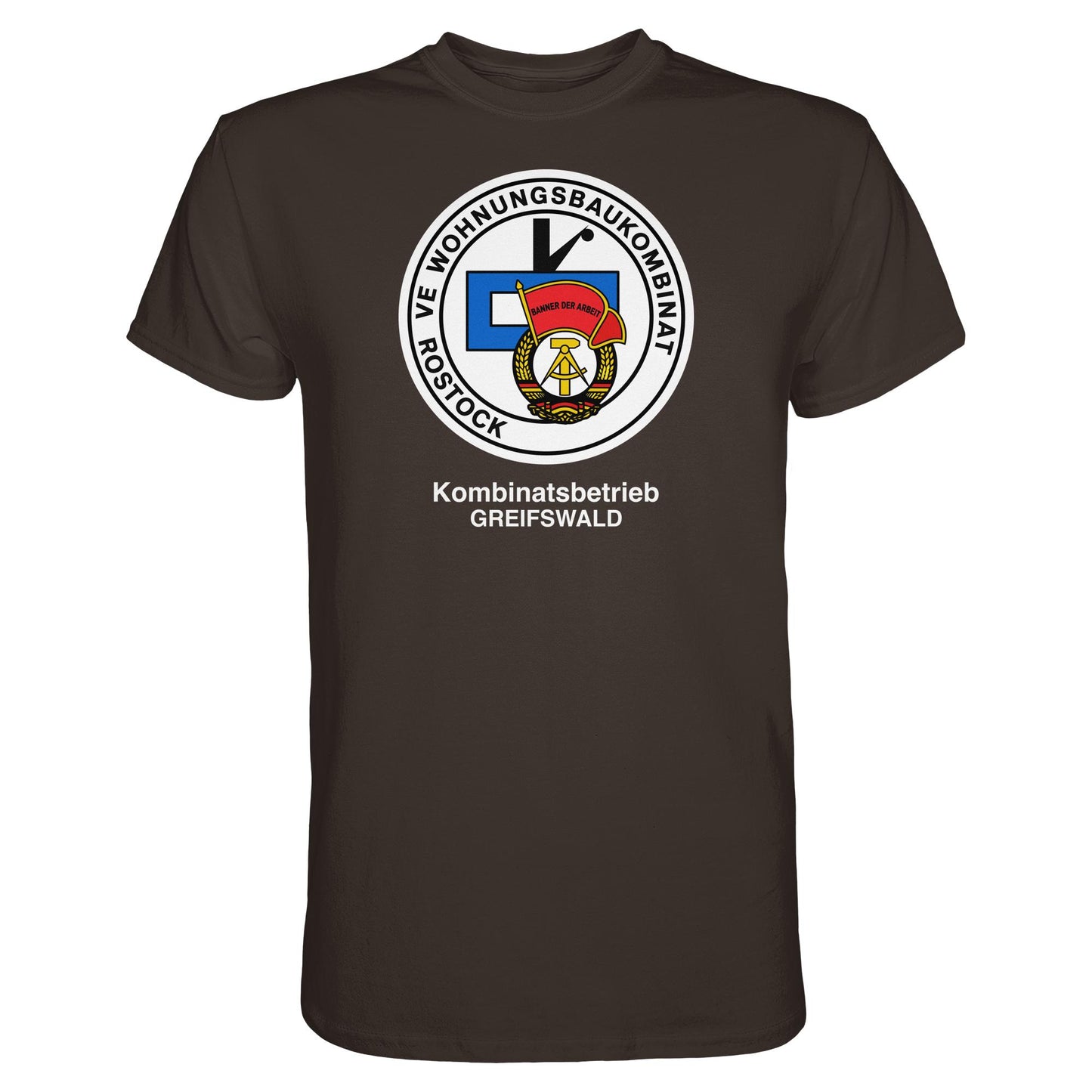 DDR Ostalgie Shirt Unisex • VE WOHNUNGSBAUKOMBINAT ROSTOCK - GREIFSWALD