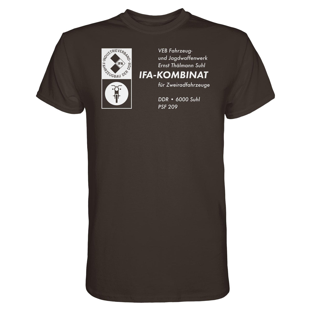 DDR Ostalgie Shirt Unisex • VEB FAHRZEUG- UND JAGDWAFFENWERK ERNST THÄLMANN SUHL