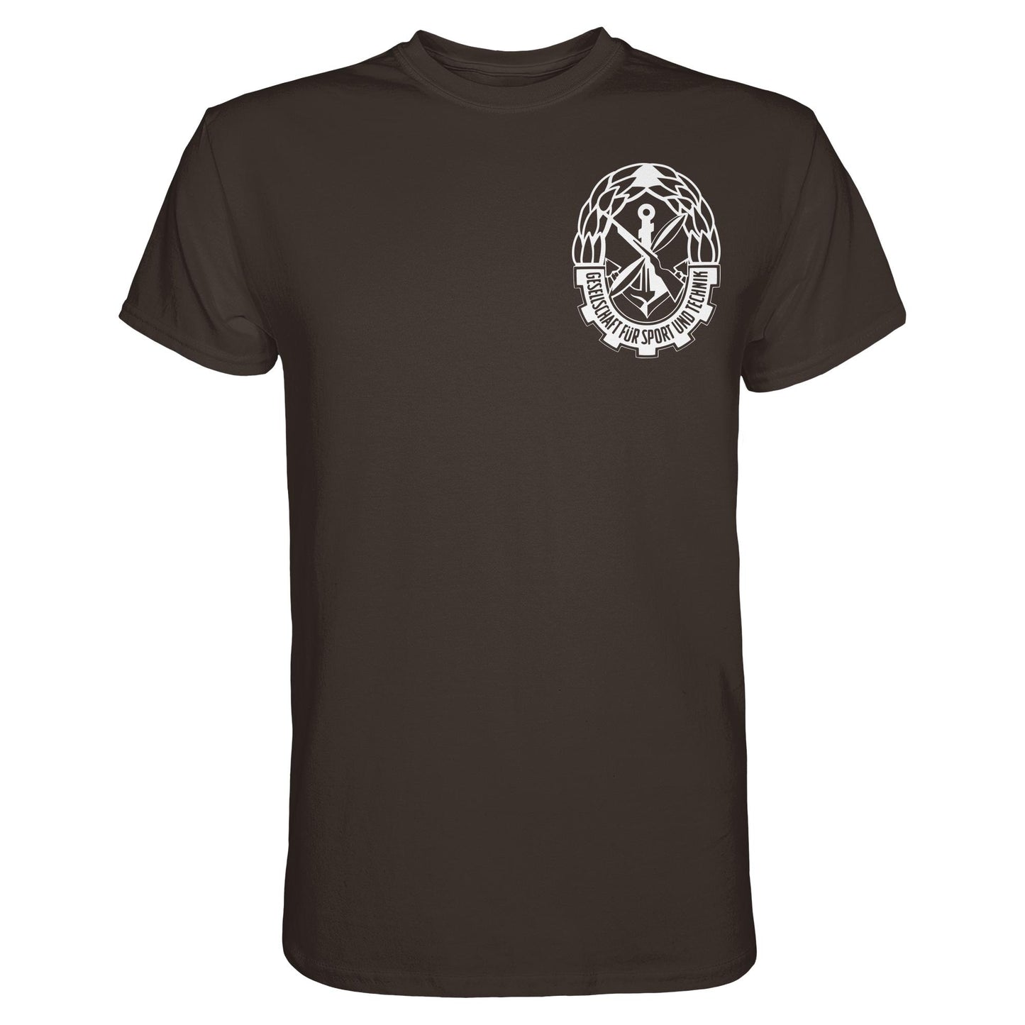 DDR Ostalgie Shirt Unisex • GST - GESELLSCHAFT FÜR SPORT UND TECHNIK (BRUST EMBLEM)